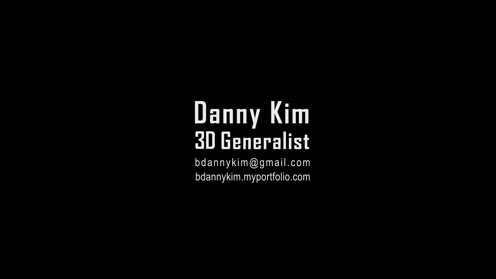 Danny Kim — 3D & Motion Showreel